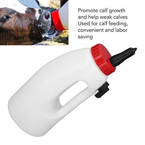 Calf Nursing Bottle, 4L Calf Milk Bottle New Born Cow Milk Feeder with Handle Farm Feeding Equipment