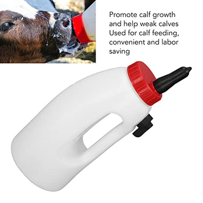 Calf Nursing Bottle, 4L Calf Milk Bottle New Born Cow Milk Feeder with Handle Farm Feeding Equipment