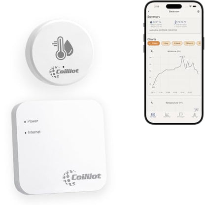 Smart Wireless Thermometer Hygrometer, WiFi Temperature Humidity Monitor with App Alert, Long Range Temperature Sensor for House, Garage, Basement, Fridge & Freezer (1 Pack With WiFi Gateway) - size: 1 Pack With Gateway