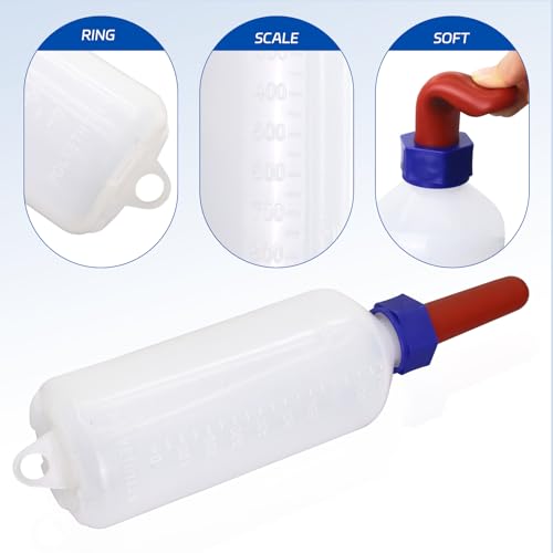 2PCS Calf Feeder Milk Bottle Livestock Drinking Bottles Calves Nursing Milk Feeding Bottle for Farm Livestock Supplie (1000ml) - size: 1000ml