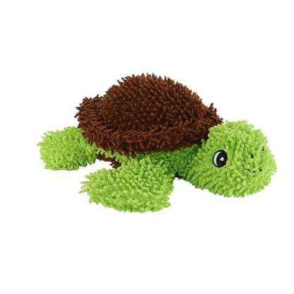MIGHTY® 2 Pack Microfiber Medium Turtle Dog Toys | Ultra Durable Plush Toy with Multiple Layers & Reinforced Seams , Washable and Floats , Mighty® Construction - color: 2PK Green Brown Turtle