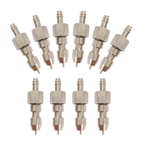 10pcs Stainless Steel Rabbit Water Nipples Metal Dispenser Hamster Waterer Automatic Watering System Kit - color: metal
