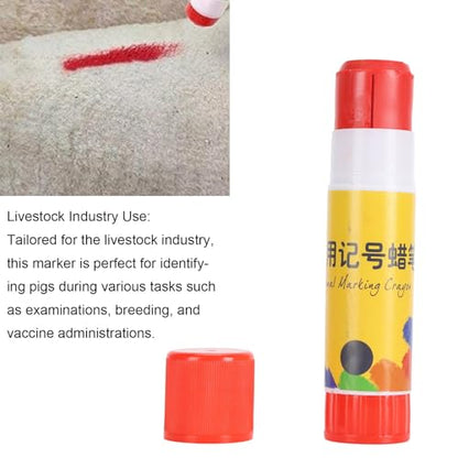 Livestock Marker Farm Marking Crayon Animal Identification Stick Premium ABS Wax Material Safe for Pig Sheep Cow Cattle (Red) - color: Red