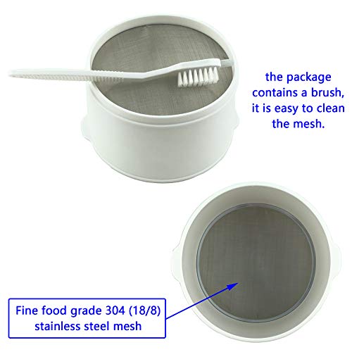 Multiple Usage Food Strainer, Nut Milk Bag Replacement, Yogurt Strainer, Food Grade Polycarbonate And Stainless Steel Mesh BPA-Free, Nut Milk/Soy Milk/Juice/Tea Filter