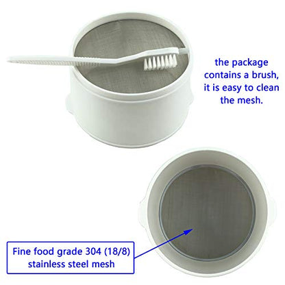 Multiple Usage Food Strainer, Nut Milk Bag Replacement, Yogurt Strainer, Food Grade Polycarbonate And Stainless Steel Mesh BPA-Free, Nut Milk/Soy Milk/Juice/Tea Filter