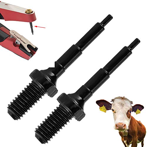 Livestock Ear Tag Needles Stainless Steel Black 2 Pack for Cattle Pigs Goats Sheep Animal Identification 304 Grade Resistance 2 Second Application Reduces Farm Herd Management - color: Black