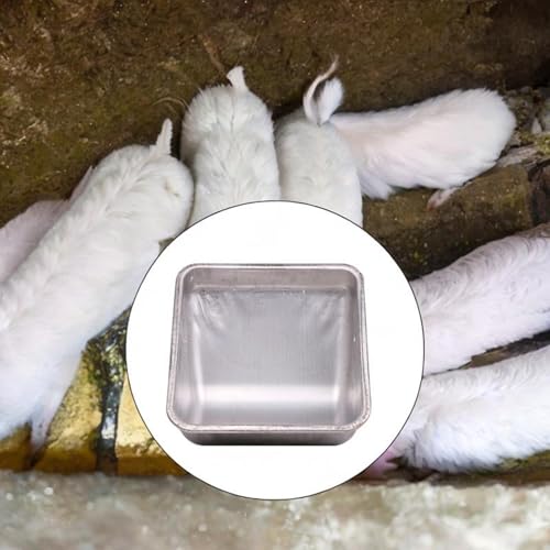 Pig Trough Stainless Steel Sow Feeder Fodder Tray Heavy Duty Pig Waterer Bucket Pet Poultry Pig Feeding Bowl Pig Feeder Bowl, Thickened