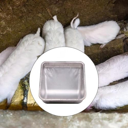 Pig Trough Stainless Steel Sow Feeder Fodder Tray Heavy Duty Pig Waterer Bucket Pet Poultry Pig Feeding Bowl Pig Feeder Bowl, Thickened