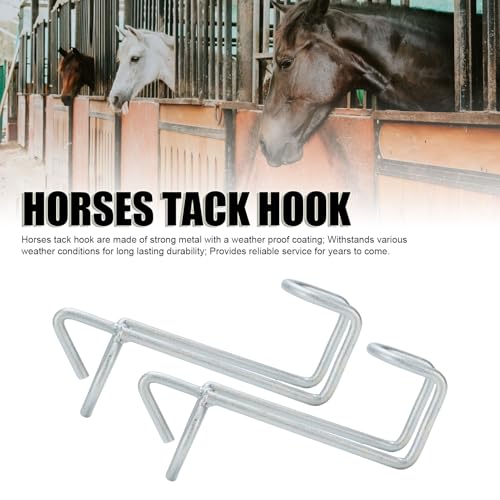 2PCS Feed Bucket Hooks, Weather Proof Stall Hooks for Barn Fence Stable Livestock Accessories for Garage Utility Room