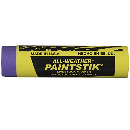 All-Weather 61029 Paintstik Livestock Marker, 1" Diameter, 4" Length, Purple (Pack of 12) - color: Purple, size: 1" x 4" (Pack of 12)