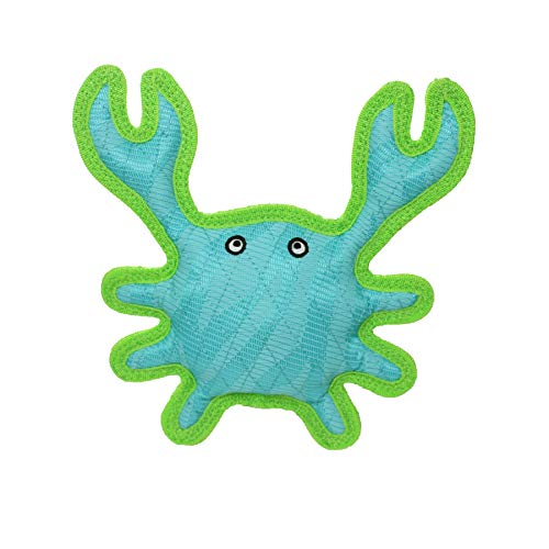 Tuffy® - DuraForce® : Crab Dog Toy: Ultra Durable Plush Toy with Multiple Layers & Reinforced Seams, Washable and Floats, DuraForce® Construction - color: Blue Crab