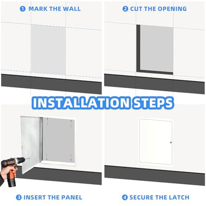 12" x 16" Metal Access Panel, 1MM Thickened Access Panel for Drywall, Aluminum Access Panel for Walls and Ceilings, Rust-Resistant and Easy-to-Install Drywall Access Panel - size: 12in*16in