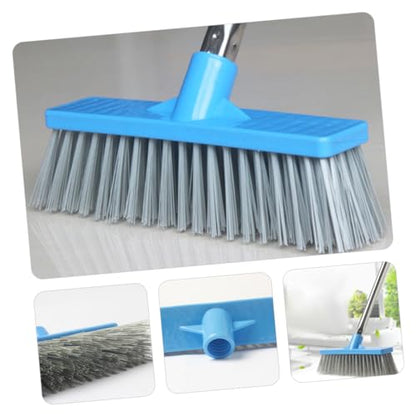 Long Handle Stiff Bristle Floor Scrub Brush Cleaning Broom for Indoor Outdoor Use for Bathroom Kitchen and Deck Surfaces with Convenient Hanging