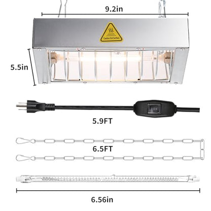 400W Chicken Coop Heater Bulb, Replacement Bulb Accessories for Chicken Heat Lamp, Brooder Heater Tubes for Chicks, Poultry, Pets, 4 Pack - color: Bulb 400W - 4 Pack