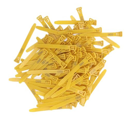 Chicken Leg Rings 1-100 Numbered | Reusable Poultry Identification Leg Bands for Ducks/Chicks/Pigeons/Goose | Sturdy PP Material Easy to Apply and Take Off (Yellow) - color: Yellow