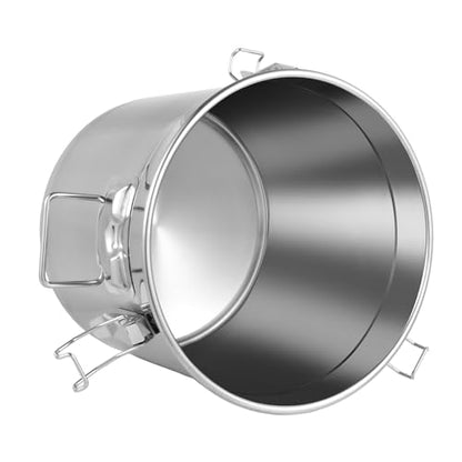 8.7Gal Stainless Steel Canister with Airtight Lid 40-50Lbs Flour Storage Containers for Kitchen Metal Rice Bucket Coffee Canister Dog Food Container Milk Can w/Handles & Sealing Buckles (33L) - color: 33L