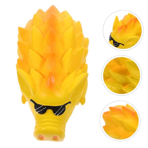 Toyvian Squeaky Pig Shaped Dog Chew for Teeth Grinding and Cleaning Latex Molar Plaything for Large Dogs Interactive Puppy for Boredom Relief and Furniture Protection Easy to Clean