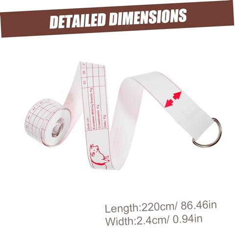 Farm Animal Weight Measuring Tape Portable Cattle and Pig Measuring Tape for Livestock Weight and Chest Circumference Easy to Use and Store for Animal Husbandry