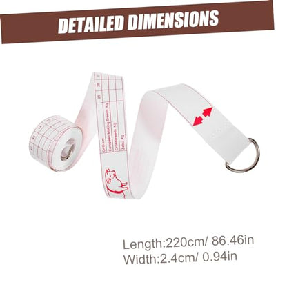 Farm Animal Weight Measuring Tape Portable Cattle and Pig Measuring Tape for Livestock Weight and Chest Circumference Easy to Use and Store for Animal Husbandry