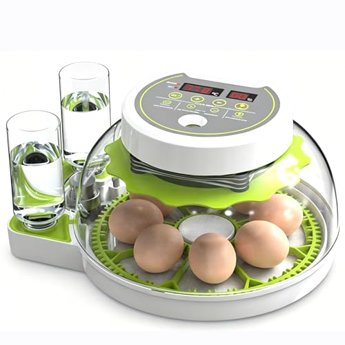 JUJOJB Egg Incubators for Hatching Eggs, Egg Incubator with Temperature and Humidity Control, Egg Candler, Automatic Egg Turner, Clear Window Incubator for Chicks Duck Quail Eggs