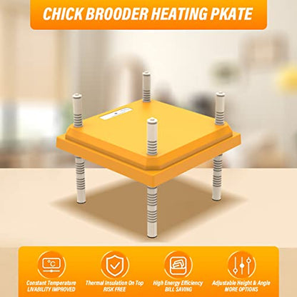 Chick Brooder, Chick Brooder Heating Plate, Chick Incubator Heating Lamp, Height Adjustable, Suitable for 15 Chicks.