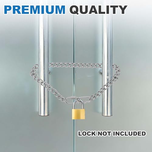 PATIKIL Gate Chain Lock, (11.9Inch, Silver) (1 Pcs)304 Stainless Steel Hanging Chain Lock for Stall Barn/Cabinet/Fence/Hammock/Pet Cages - size: 11.9Inch