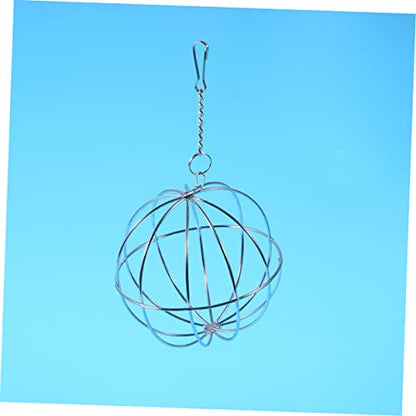 Toyvian 8cm Grass Feed Dispenser Ball Toy for Guinea Pigs Hamsters and Rabbits Sturdy Hanging Treat Dispenser for Small Pets Promotes Healthy Chewing and Play