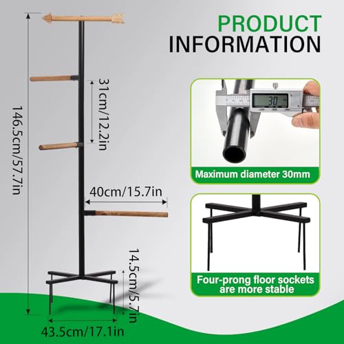 Yohsnor 58 Inch Chicken Perch - Sturdy and Stable Roosting Bars for Chickens, Multi-Functional Walk-in Run Toys, Safe, Durable Ideal for Poultry and Parrots