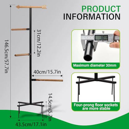 Yohsnor 58 Inch Chicken Perch - Sturdy and Stable Roosting Bars for Chickens, Multi-Functional Walk-in Run Toys, Safe, Durable Ideal for Poultry and Parrots