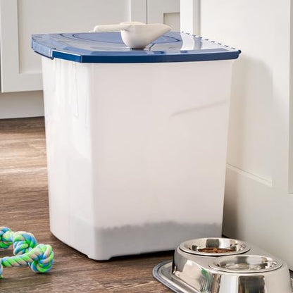 PEtbon Plastic Pet Food Storage Container with Locking Lid, 25 lb Capacity Bug and moisture resistant