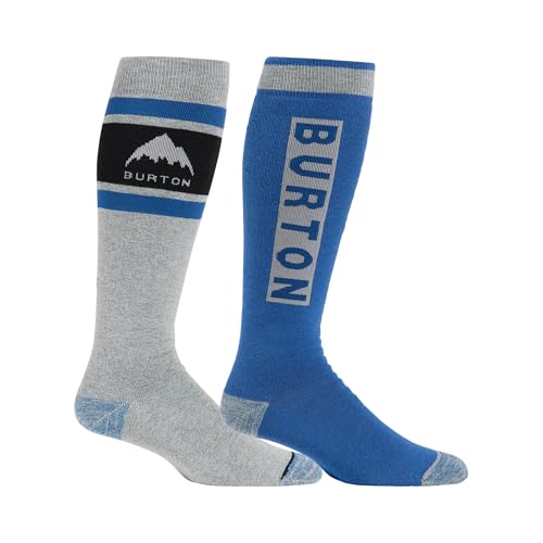 Burton Men’s 2-Pack Weekend Midweight Winter Socks – Warm Snowboard Socks with Arch Support & Reinforced Toe & Heel - color: Gray Cloud, size: Large