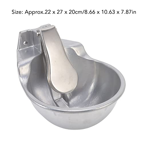 CDQL Automatic Livestock Drinking Bowl Farm Animals Waterer Extra Large Livestock Push Paddle Automatic Metal Waterer Aluminium Alloy Thickened Drinking Sink for Horse Cattle Sheep Dog