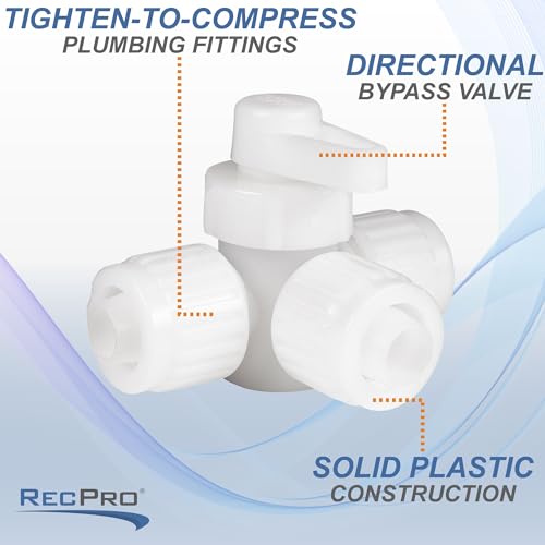 RecPro 1/2" Flair-It T Fitting – PEX & Gray Tubing Plastic Tee Connector | No Crimp RV Plumbing Fitting | Leak Resistant (1 Fitting) - size: 1 Fitting