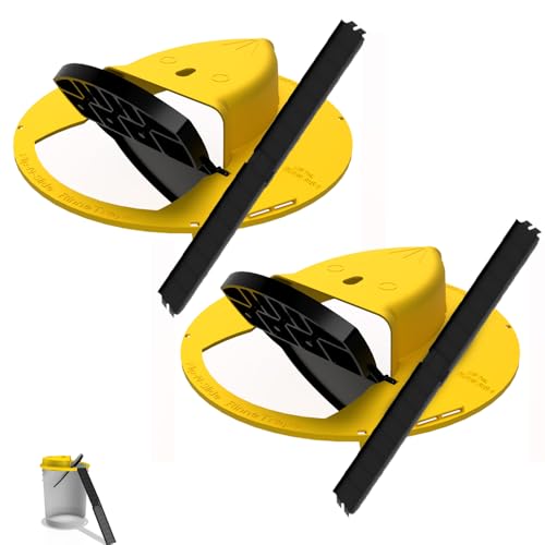 RinneTraps - Flip N Slide Bucket Lid Mouse Trap |2 Pack| |Multi Catch| |Made in USA | US Pat D1,039,648s