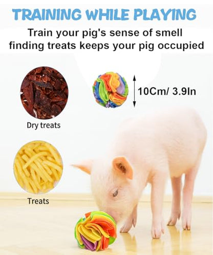 Snuffle Ball for Pigs – Pig Enrichment Toys for Mini Pigs, Potbellied Pigs & Farm Use – Interactive Foraging & Rooting Toy, Slow Feeding Pig Toys Accessories