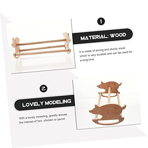 Mipcase 1pc Parrot Swing Chicken Standing Resting Training and Ladder for Perch Funny Hens Stand Tool Wooden Balancing Toys Shelf Exercise Rack Bars Bar Brooder Lovely Wiggles Coop