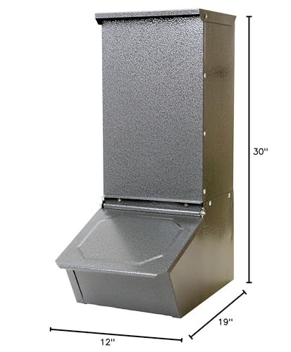 Little Giant HGFS SNG Door Hog Feeder, 50 lb, Gray