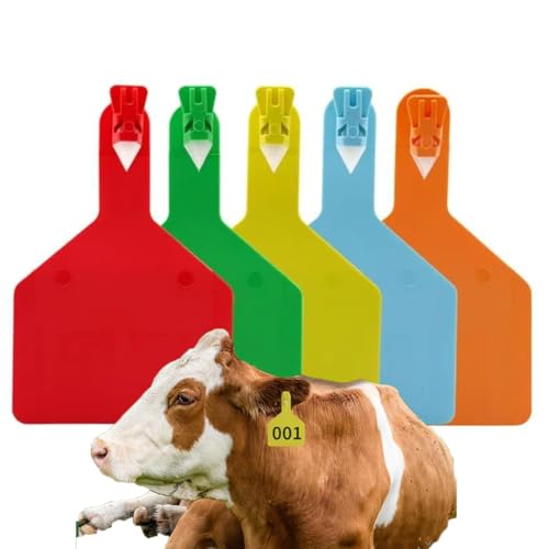 Z Tags One-Piece Cattle Ear Tags TPU Blank Livestock Animal Identification with Professional Animal Ear tag applicator for Cattle,Sheep Goat, Pig Mixed Color Blank Ear tag 50PCS - color: Mixed Color, size: Blank ear tag 50PCS