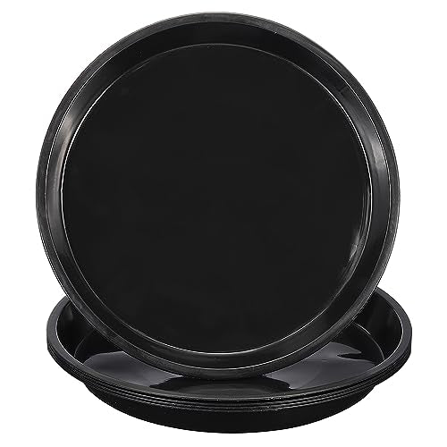 PATIKIL 5 Pack Plastic Plant Saucer, 20 Inch Plant Tray for Pots Round Plant Dish Plant Drip Trays Water Tray for Indoors Outdoors Garden, Black - size: 20 Inch