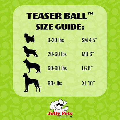 Jolly Pets Teaser Ball Dog Toy, Extra Large/10 Inches, Red (1510 RD) - color: Red, size: XL (10 in)
