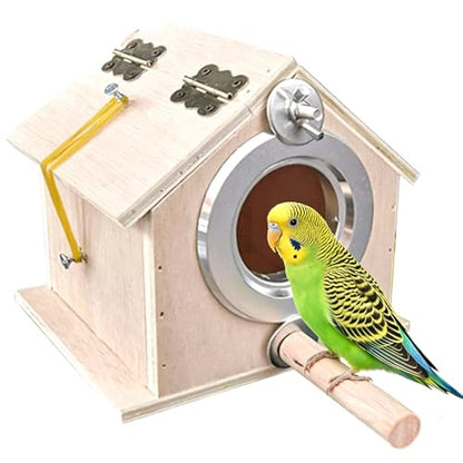 kathson Parakeet Nesting Box,Bird Nest House,Parrots Breeding Mating Hut,Cockatiel Nesting Box for Budgie,Lovebirds,Conure,Canary,Finch and Small Medium Birds,L - size: L