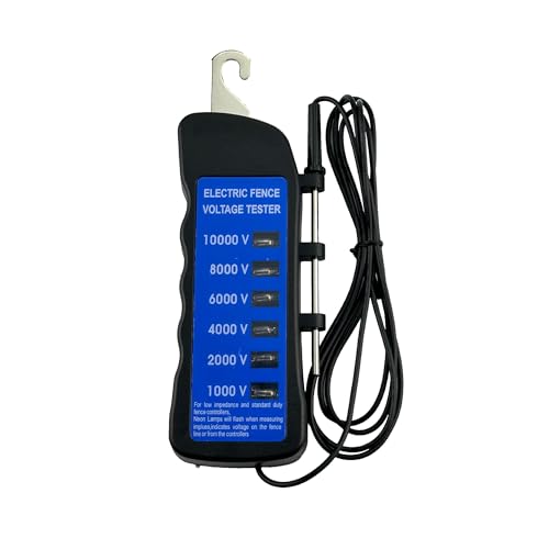 Voltage Tester Neon 6-Lights 10000Volt Electric Fence Voltmeter for Horse or Livestock Farm Tester