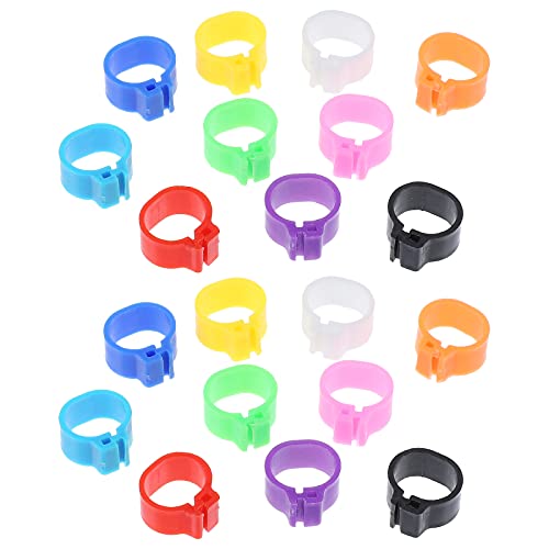 Hemobllo 100pcs Plastic Bird Leg Bands Pigeon Foot for Easy Identification Marking for Pigeons Chickens and Other Poultry Reusable and Compact