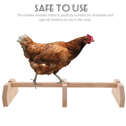 SUPVOX Wooden Chicken Perch for Coop Natural Smooth Roosting Bar Hen Standing Perch 15.74X5.90X2.55In Suitable for Large Birds and Hens