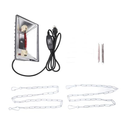 TARSHYRY Chicken Coop Heater, Adjustable Temperature Poultry Brooder Heat Lamp with Thick Protective Mesh and Hanging Chain, for Chicken Duckling Piglet (250w)