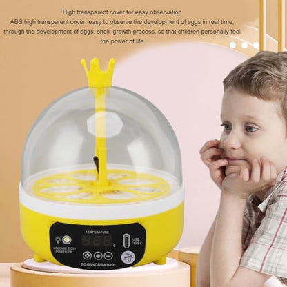 7W Egg Incubator, 4 Egg Poultry Incubator with Manual Temperature Control Egg Turner Egg Candler Egg Turning Humidity Control (Manual Turning) - size: Manual Turning