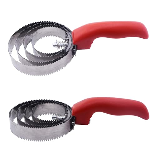 RUIAN Curry Comb Reversible Stainless Steel Curry Comb with Soft Touch Grip Multifunctional Stainless Steel Fine Tooth Pet Horse Grooming, Red