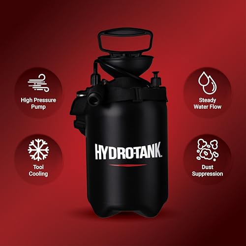 Portable Water Tank with Pump - Dust Suppression, Tool Cooling, & Job Site Water Supply for DIY, Outdoor & Remote Work, 1.3 Gallon