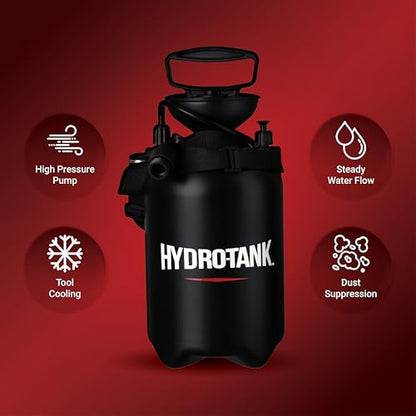 Portable Water Tank with Pump - Dust Suppression, Tool Cooling, & Job Site Water Supply for DIY, Outdoor & Remote Work, 1.3 Gallon