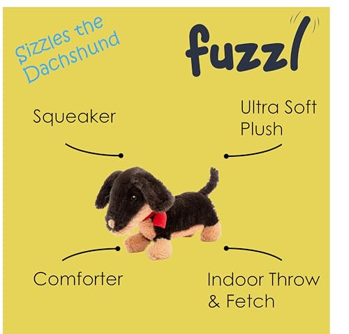 Fuzzl Eco Leather Natural and Tough Dog Toys - Long Lasting Chew Toys for Aggressive Chewers - Strong Dog Toy for Dogs and Puppy - style: Plush Sizzles